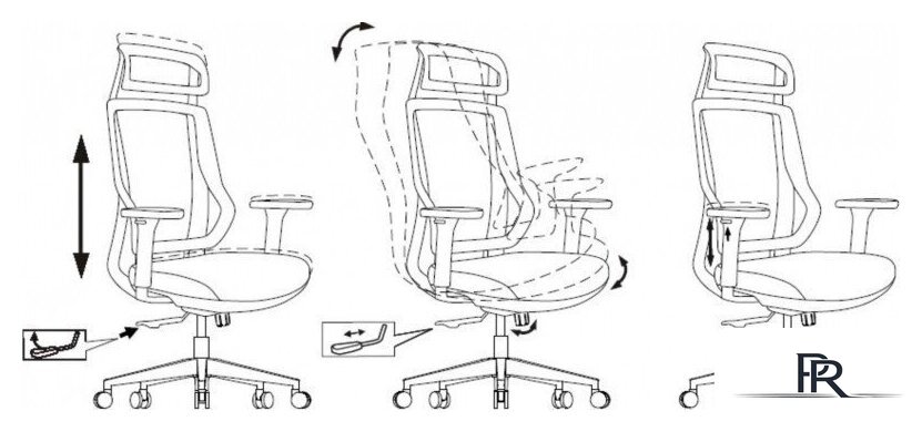 Офисное кресло Бюрократ MC-412N-H (черный, сетка) - Изображение №13 — Интернет-магазин ПроЗаказ