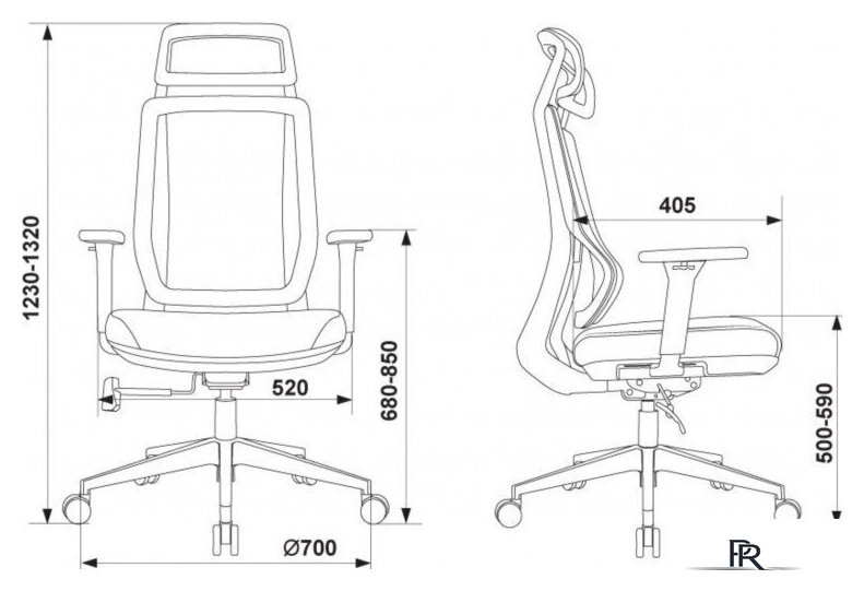 Офисное кресло Бюрократ MC-412N-H (черный, сетка) - Изображение №14 — Интернет-магазин ПроЗаказ