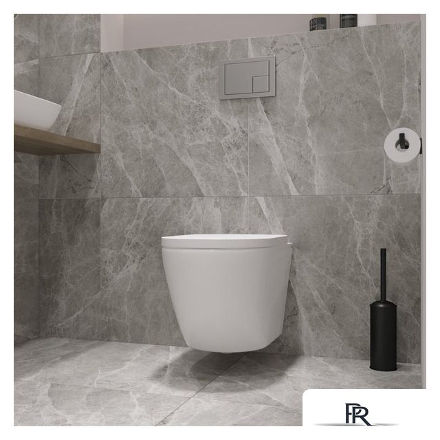 Унитаз подвесной Lauter Vortex 2110830 + GROHE Rapid SL 38721001 с кнопкой (овальная, хром) - Изображение №9 — Интернет-магазин ПроЗаказ