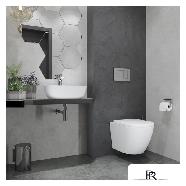 Унитаз подвесной Lauter Vortex 2110830 + GROHE Rapid SL 38721001 с кнопкой (овальная, хром) - Изображение №17 — Интернет-магазин ПроЗаказ