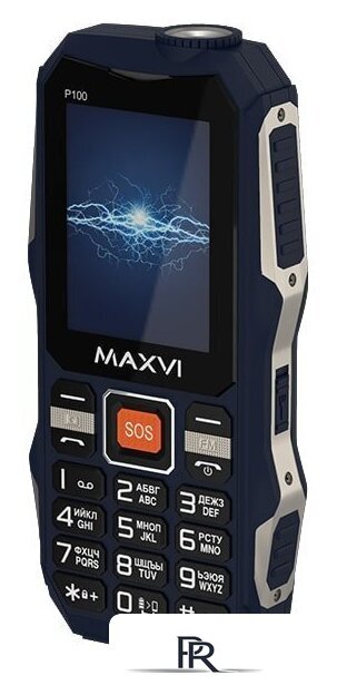 Кнопочный телефон Maxvi P100 (синий) - Изображение №4 — Интернет-магазин ПроЗаказ