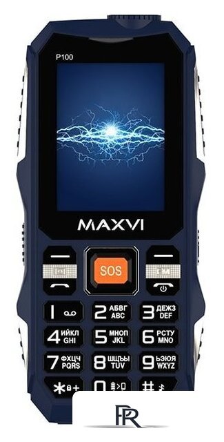 Кнопочный телефон Maxvi P100 (синий) - Изображение №2 — Интернет-магазин ПроЗаказ