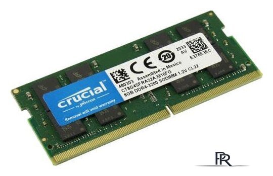 Оперативная память Crucial 8GB DDR4 SODIMM PC4-25600 CT8G4SFRA32A - Изображение №2 — Интернет-магазин ПроЗаказ