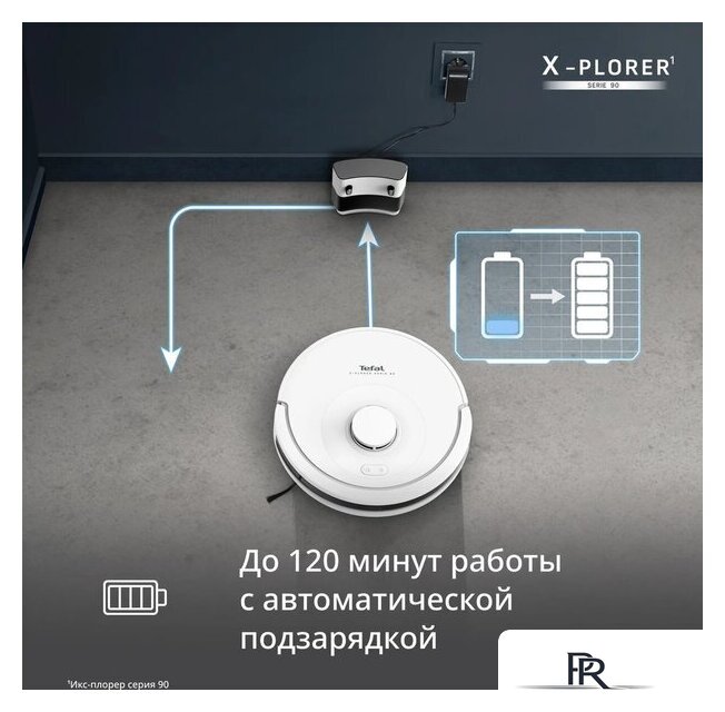 Робот-пылесос Tefal X-PLORER Serie 90 Animal & Allergy RG8777WH - Изображение №6 — Интернет-магазин ПроЗаказ