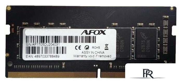 Оперативная память AFOX 8GB DDR4 SODIMM PC4-21300 AFSD48FH1P - Изображение №1 — Интернет-магазин ПроЗаказ