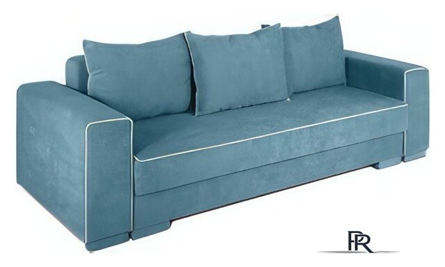 Диван Krones Цезарь 4 (велюр, джинсовый/молочный) - Изображение №1 — Интернет-магазин ПроЗаказ