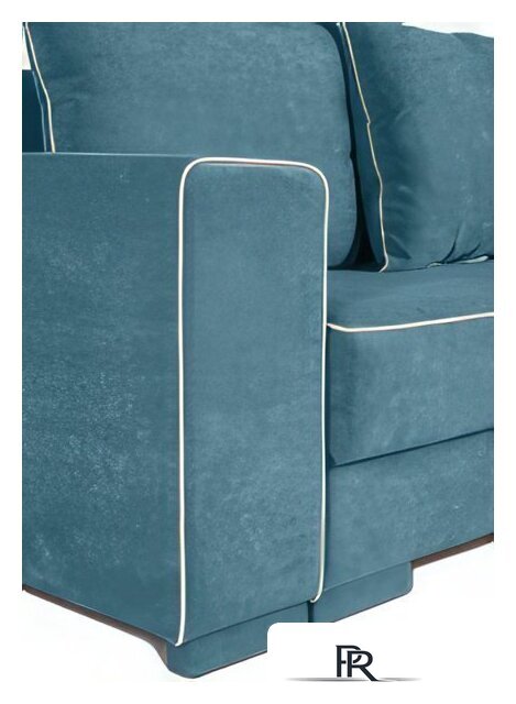 Диван Krones Цезарь 4 (велюр, джинсовый/молочный) - Изображение №6 — Интернет-магазин ПроЗаказ