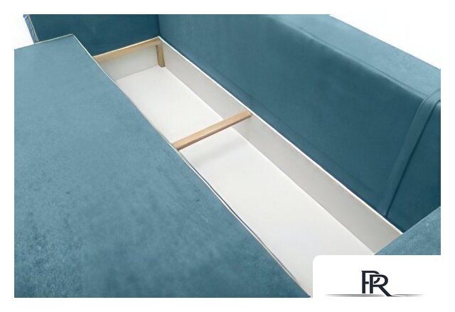 Диван Krones Цезарь 4 (велюр, джинсовый/молочный) - Изображение №3 — Интернет-магазин ПроЗаказ