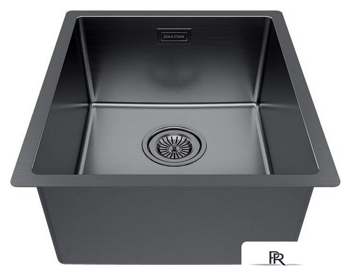 Кухонная мойка Paulmark Lassan 38 UNI LA38-GM (черный/вороненая сталь) - Изображение №2 — Интернет-магазин ПроЗаказ