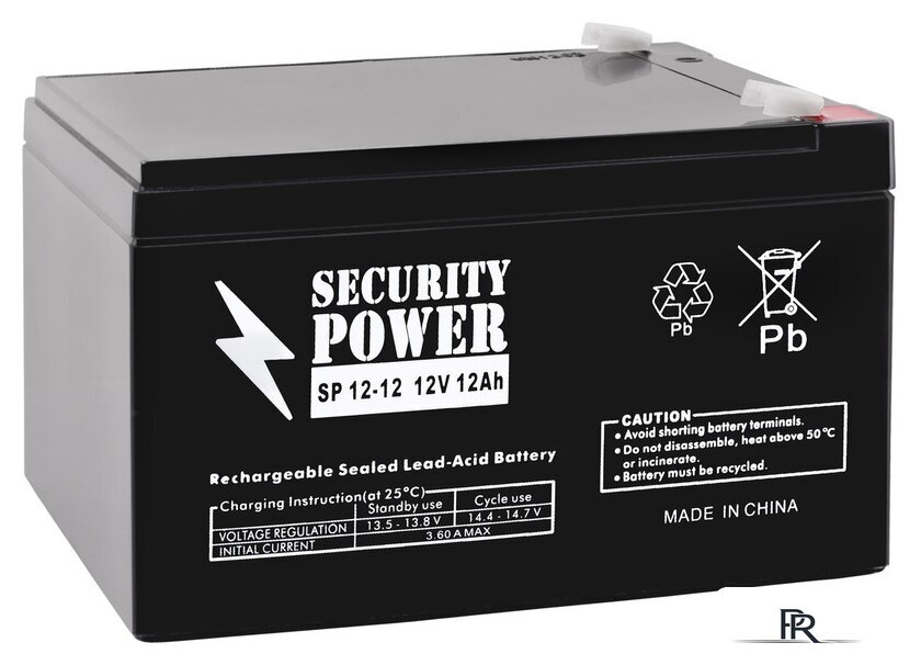 Аккумулятор для ИБП Security Power SP 12-12 F1 (12В/12 А·ч) - Изображение №1 — Интернет-магазин ПроЗаказ