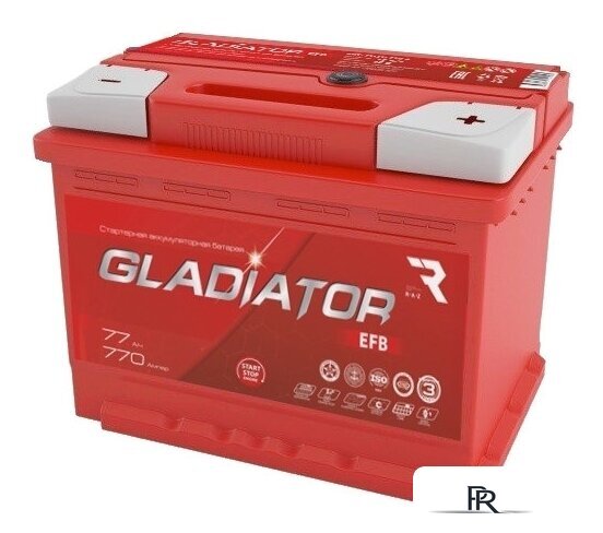 Автомобильный аккумулятор Gladiator EFB 77 R+ (77 А·ч) - Изображение №2 — Интернет-магазин ПроЗаказ