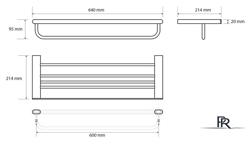 Полка для полотенца Bemeta Organic 157105151 - Изображение №2 — Интернет-магазин ПроЗаказ