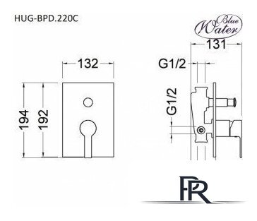 Смеситель Blue Water HUG-BPD.220C - Изображение №2 — Интернет-магазин ПроЗаказ