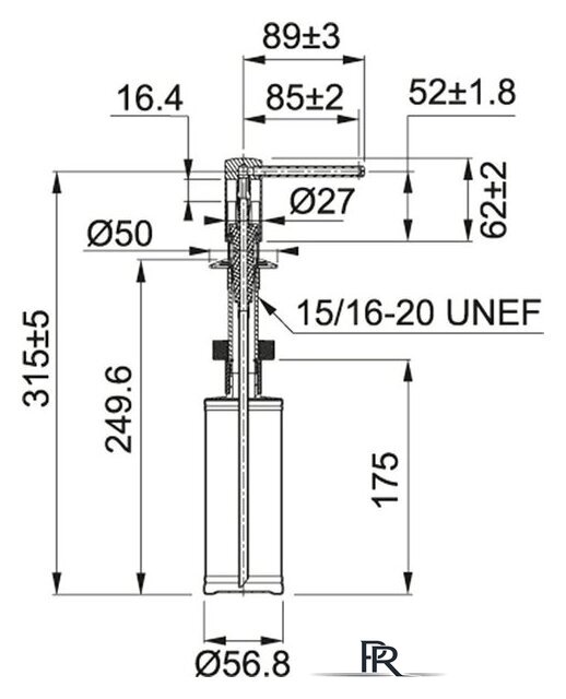 Дозатор для моющего средства Franke Comfort 119.0578.745 (бежевый) - Изображение №2 — Интернет-магазин ПроЗаказ
