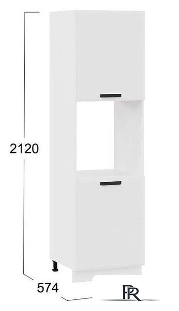 Шкаф напольный Трия Тиана 1П6 (белый/белый супермат) - Изображение №3 — Интернет-магазин ПроЗаказ