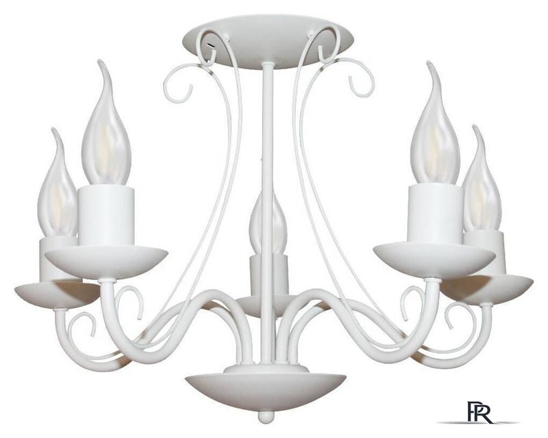 Люстра средней высоты Элетех Классик 151 НПБ 01-5х60-141 1005404788 (белый муар) - Изображение №2 — Интернет-магазин ПроЗаказ