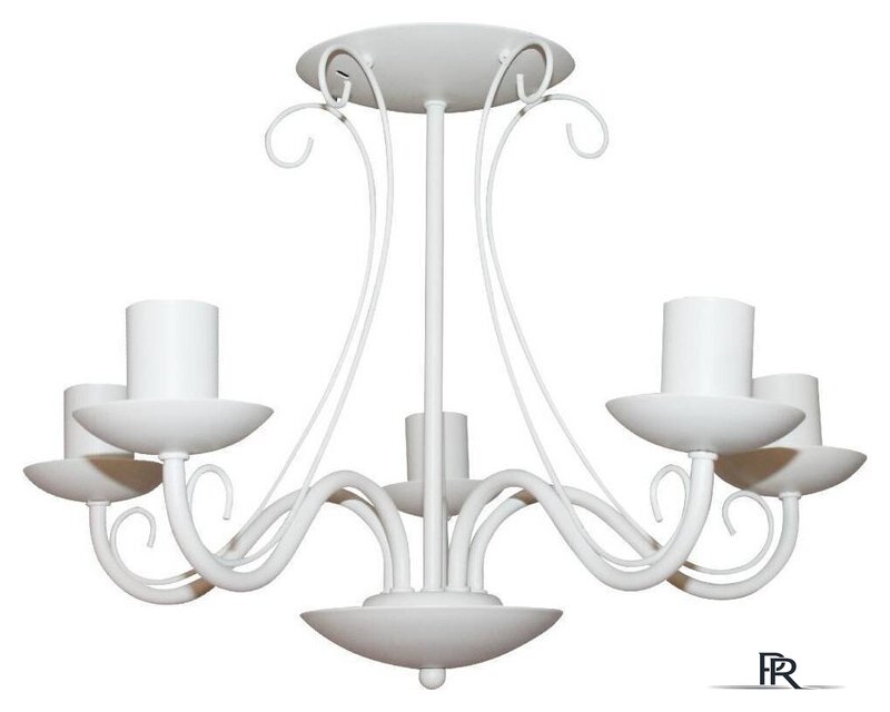 Люстра средней высоты Элетех Классик 151 НПБ 01-5х60-141 1005404788 (белый муар) - Изображение №1 — Интернет-магазин ПроЗаказ