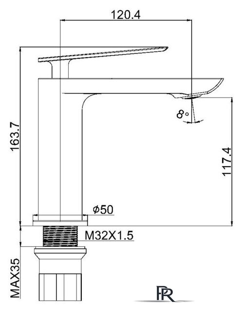 Смеситель Maxonor Pure Life PL1095-8 - Изображение №2 — Интернет-магазин ПроЗаказ