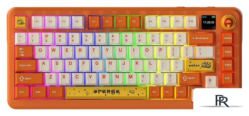 Клавиатура Ajazz AK820 Max (оранжевый/белый, Ajazz Avocado) - Изображение №1 — Интернет-магазин ПроЗаказ