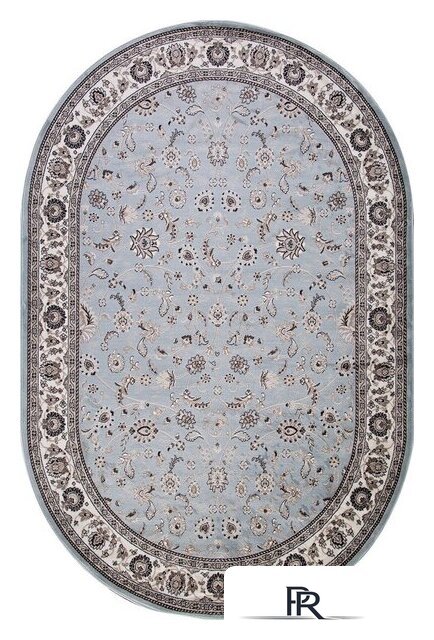 Ковер для жилой комнаты Merinos Valencia Deluxe d251-OVAL-L.BLUE-BROWN (1.5х3) - Изображение №1 — Интернет-магазин ПроЗаказ