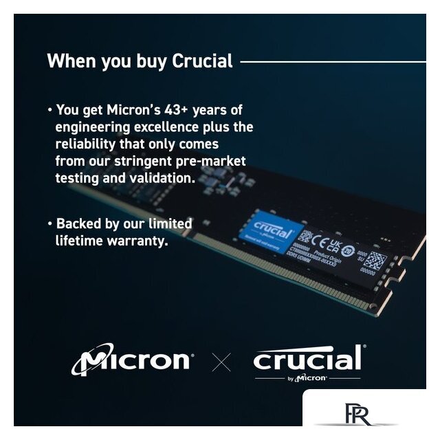 Оперативная память Crucial 32ГБ DDR5 5600 МГц CT32G56C46U5 - Изображение №6 — Интернет-магазин ПроЗаказ