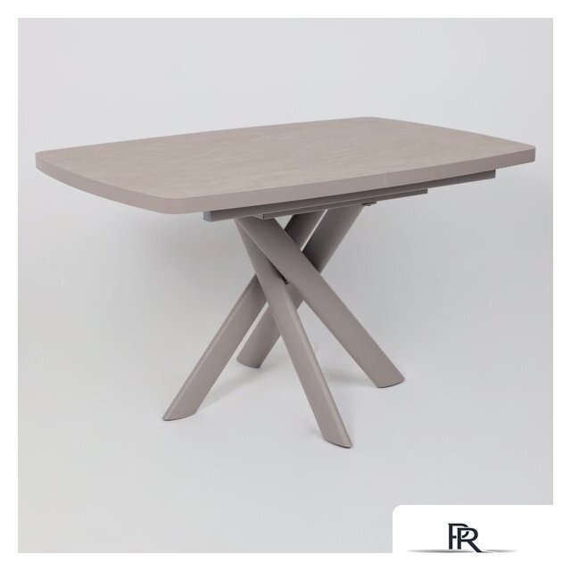 Кухонный стол Мамадома Leonel-130 раздвижной 130-165х85 (бежевый камень-hpl/капучино) - Изображение №7 — Интернет-магазин ПроЗаказ