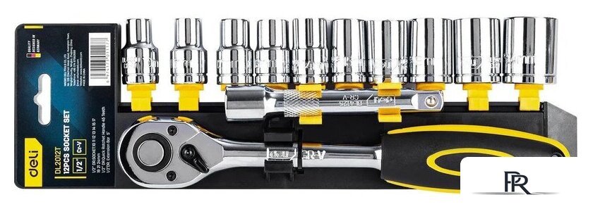 Набор трещотка с головками Deli DL2012T (12 предметов) - Изображение №1 — Интернет-магазин ПроЗаказ