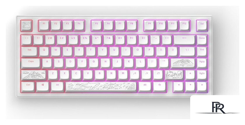 Клавиатура Dark Project ALU81A Terra Nostra White (g3ms Moonstone) - Изображение №9 — Интернет-магазин ПроЗаказ