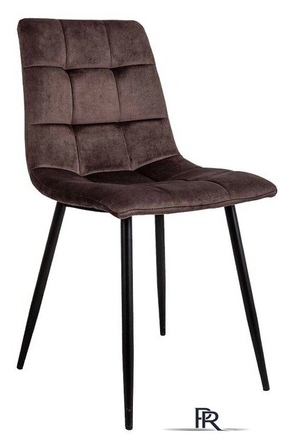 Стул AksHome Dallas 68748 (велюр, темно-бежевый/черный) - Изображение №1 — Интернет-магазин ПроЗаказ