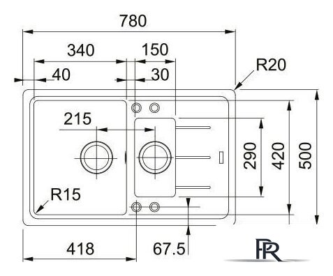 Кухонная мойка Franke Basis BFG 651-78 114.0693.555 (матовый черный) - Изображение №3 — Интернет-магазин ПроЗаказ