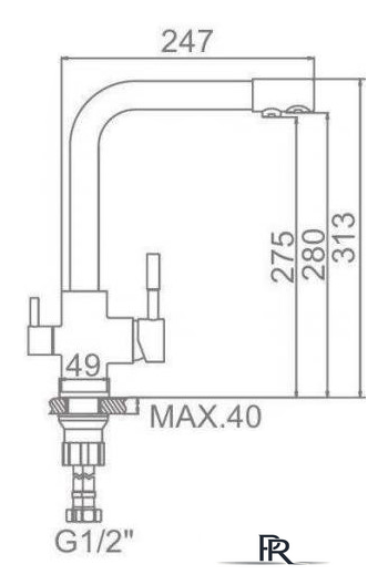 Смеситель Ledeme L4055U-3 (серый) - Изображение №2 — Интернет-магазин ПроЗаказ