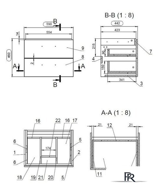  Cersanit Тумба с умывальником Lara 60 + Como 63414 + S-UM-COM60/1-w - Изображение №2 — Интернет-магазин ПроЗаказ