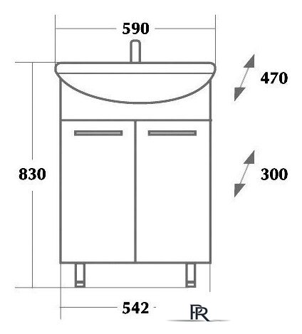  Onika Тумба под умывальник Коралл 60.10 (белый) [106001] - Изображение №2 — Интернет-магазин ПроЗаказ