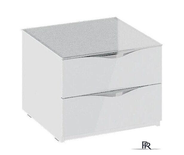 Тумба Трия Глосс ТД-319.03.01 (белый глянец-стекло) - Изображение №1 — Интернет-магазин ПроЗаказ