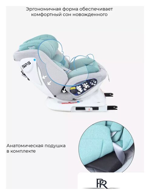 Детское автокресло Rant Nitro Isofix UB619 (серый/мятный) - Изображение №3 — Интернет-магазин ПроЗаказ