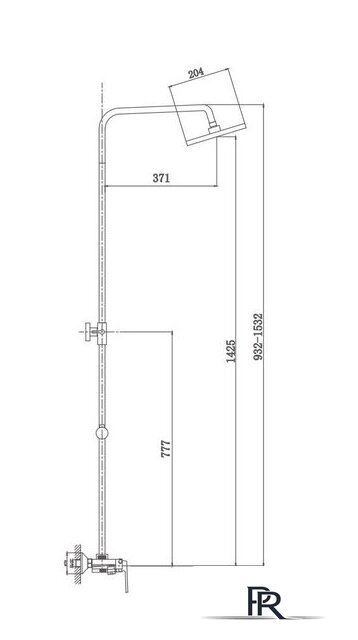 Душевая система  Haiba HB24505-8 (белый) - Изображение №2 — Интернет-магазин ПроЗаказ