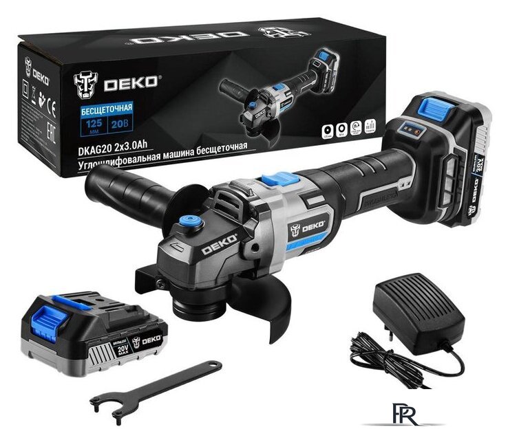 Угловая шлифмашина Deko DKAG20 Set (с 2-мя АКБ) - Изображение №1 — Интернет-магазин ПроЗаказ