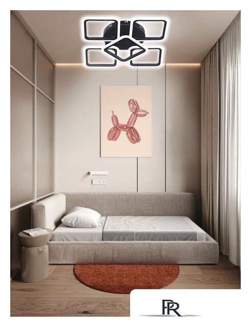 Припотолочная люстра Aitin Pro B5105A/4+1 (черный) - Изображение №2 — Интернет-магазин ПроЗаказ