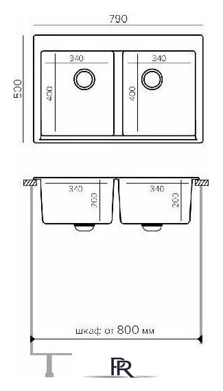 Кухонная мойка Polygran Brig 790 (кремовый) - Изображение №10 — Интернет-магазин ПроЗаказ