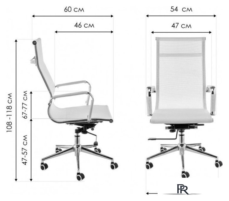 Офисное кресло Woodville Reus (белая сетка/хром) - Изображение №11 — Интернет-магазин ПроЗаказ