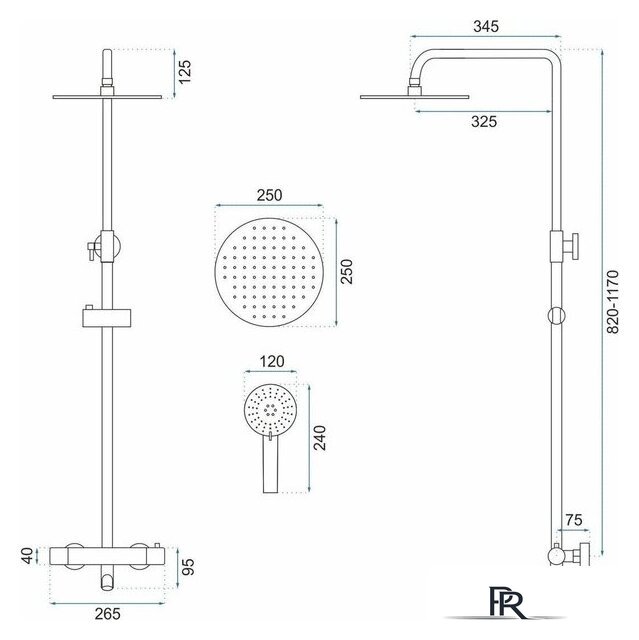 Душевая система  Rea Lungo matt gold REA-P6604 - Изображение №9 — Интернет-магазин ПроЗаказ