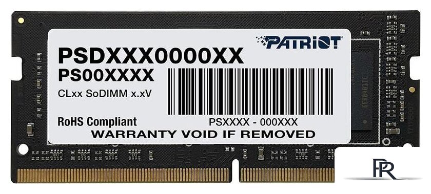 Оперативная память Patriot Signature Line 16GB DDR4 SODIMM PC4-25600 PSD416G32002S - Изображение №1 — Интернет-магазин ПроЗаказ