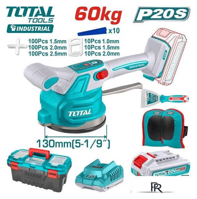 Стеклодомкрат (присоска для стекла и плитки) Total TTVLI20018 (с 1-им АКБ, кейс) - Изображение №1 — Интернет-магазин ПроЗаказ
