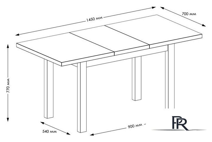 Кухонный стол Senira Кастусь 110-145x70 (венге/венге) - Изображение №4 — Интернет-магазин ПроЗаказ