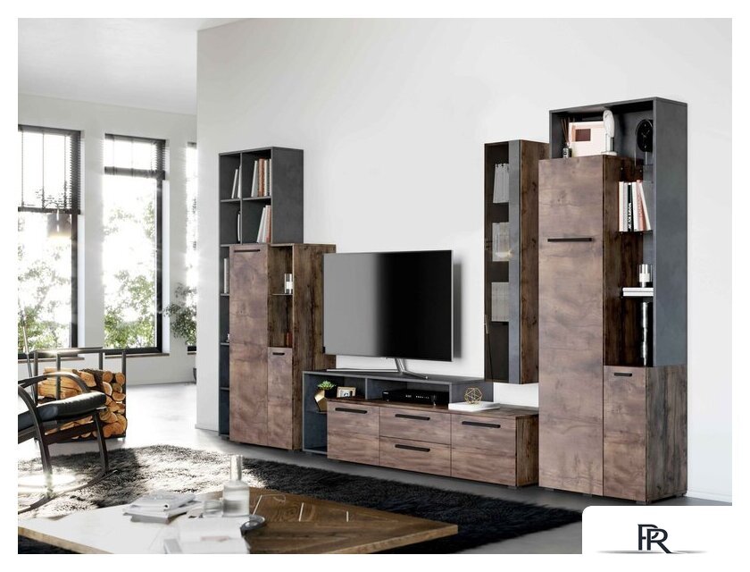 Шкаф распашной Мебельград Глазго (таксония/металл бруклин) - Изображение №3 — Интернет-магазин ПроЗаказ