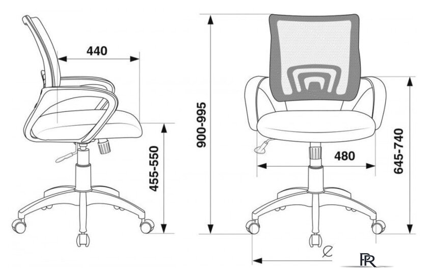 Офисное кресло Бюрократ CH-695N/BLACK (черный) - Изображение №5 — Интернет-магазин ПроЗаказ