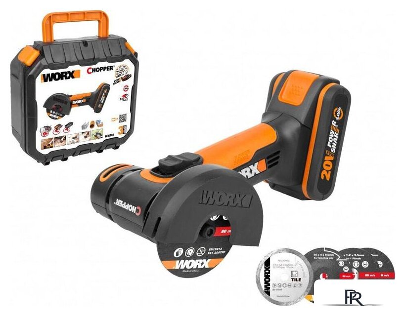 Угловая шлифмашина Worx WX801 (с 1-им АКБ, кейс) - Изображение №1 — Интернет-магазин ПроЗаказ