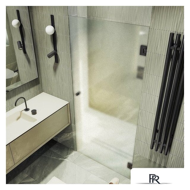 Душевая дверь MaybahGlass 195x70.5 MGD-519-6 (сатин стекло/черный) - Изображение №4 — Интернет-магазин ПроЗаказ