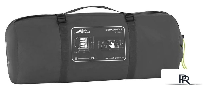 Кемпинговая палатка Trek Planet Bergamo 4 (зеленый) - Изображение №10 — Интернет-магазин ПроЗаказ