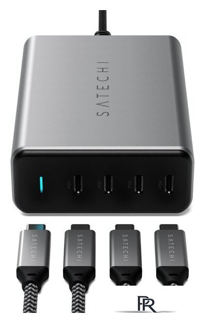 Сетевое зарядное Satechi 165W USB-C 4-Port PD GaN Charger ST-UC165GM-EU - Изображение №2 — Интернет-магазин ПроЗаказ